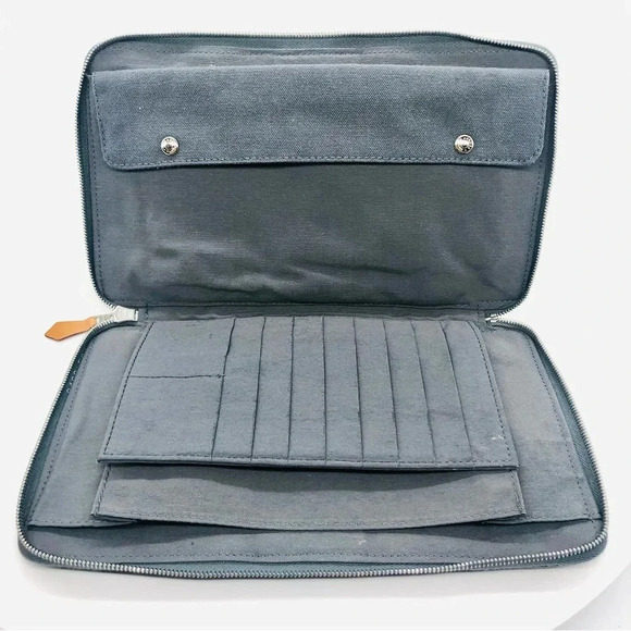 Authentic Hermes Fourre Tout Canvas Clutch Bag and Wallet Organizer Set EUC - Picture 14 of 17